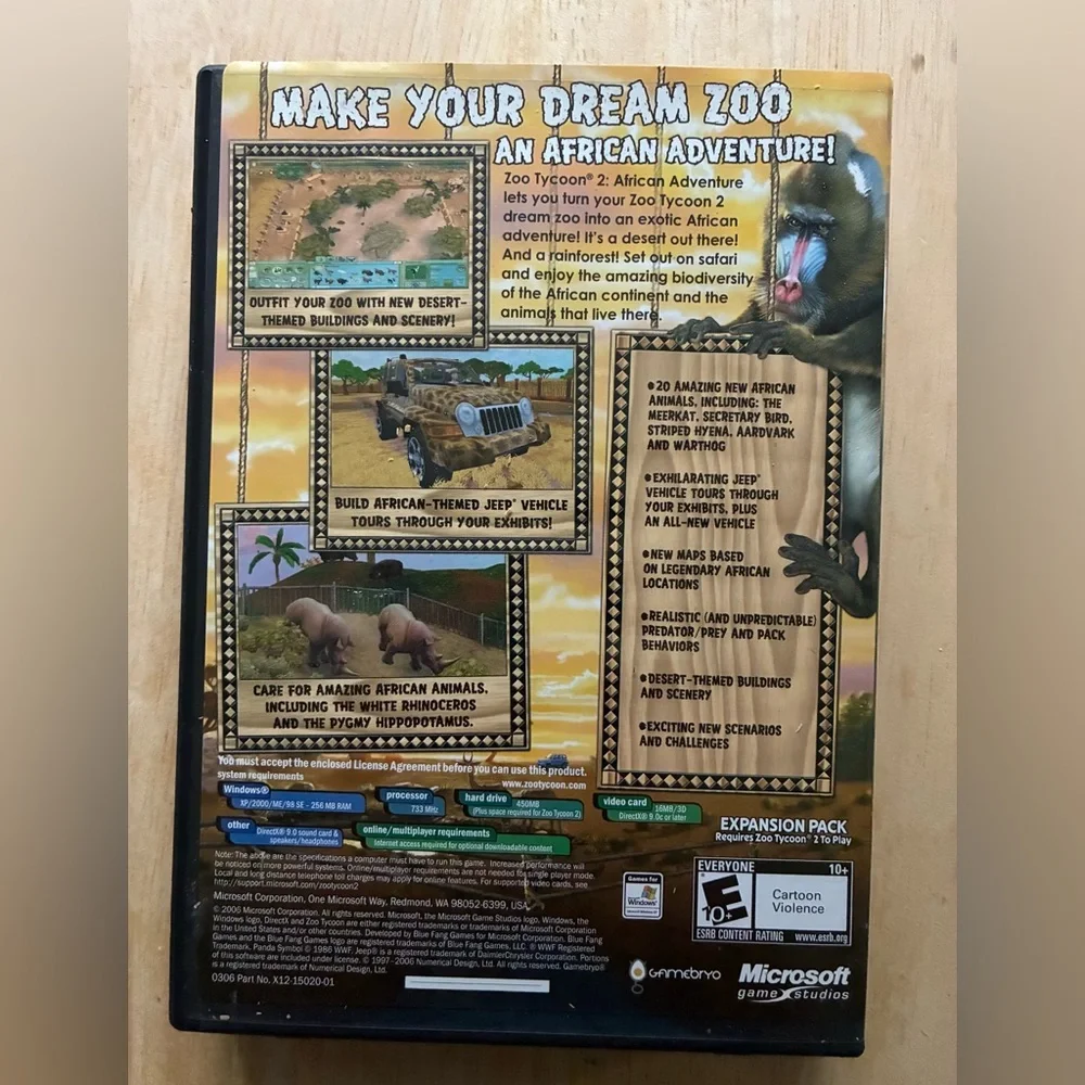 Zoo Tycoon 2 African Adventure Expansion Pack PC 2006 Microsoft